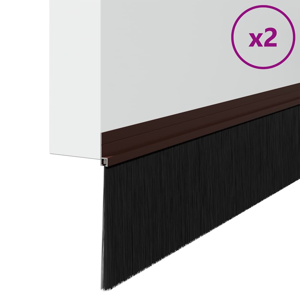 vidaXL Αυτοκόλλητες σφραγίδες πόρτας 2 pcs Καφέ 100 cm