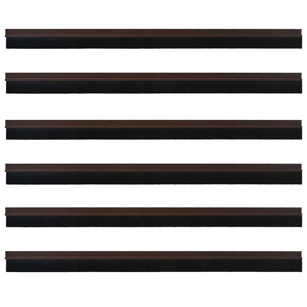 vidaXL Αυτοκόλλητες σφραγίδες πόρτας 6 pcs Καφέ 100 cm