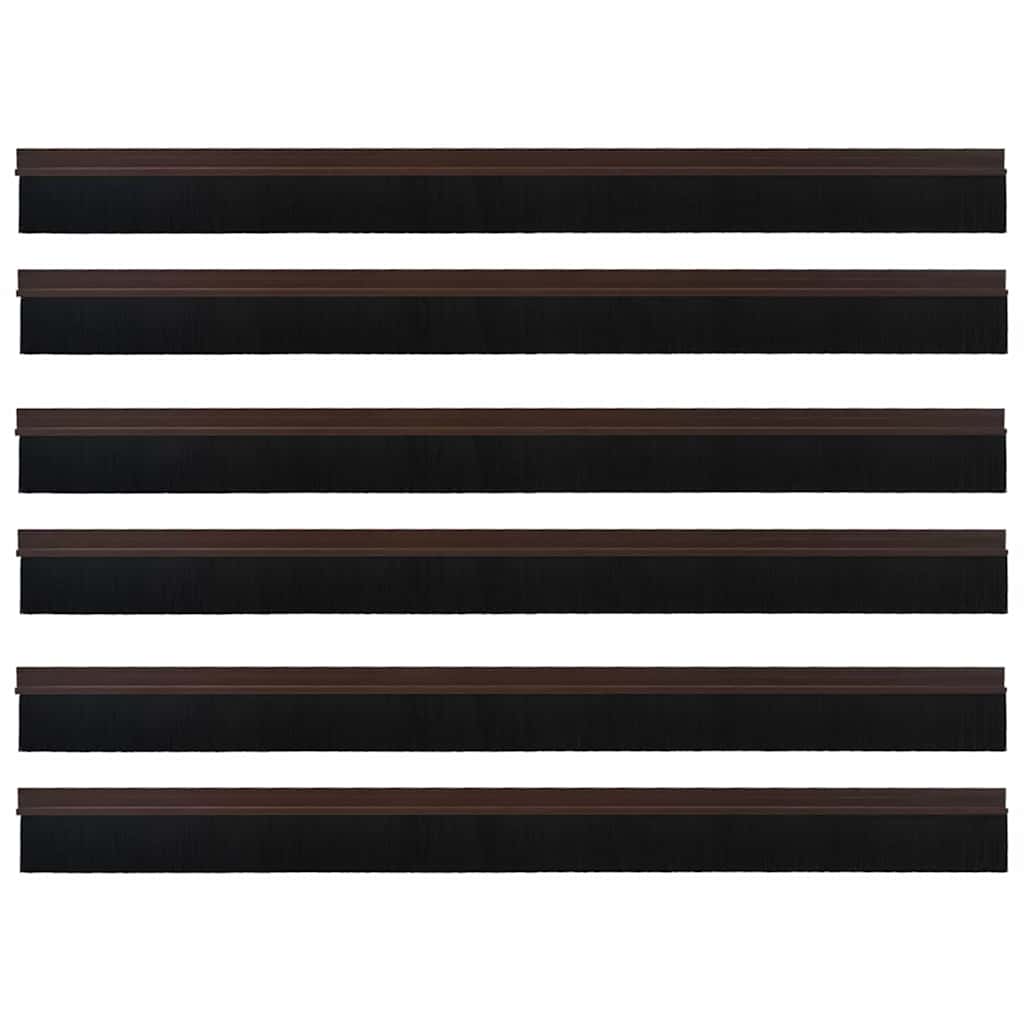 vidaXL Αυτοκόλλητες σφραγίδες πόρτας 6 pcs Καφέ 100 cm