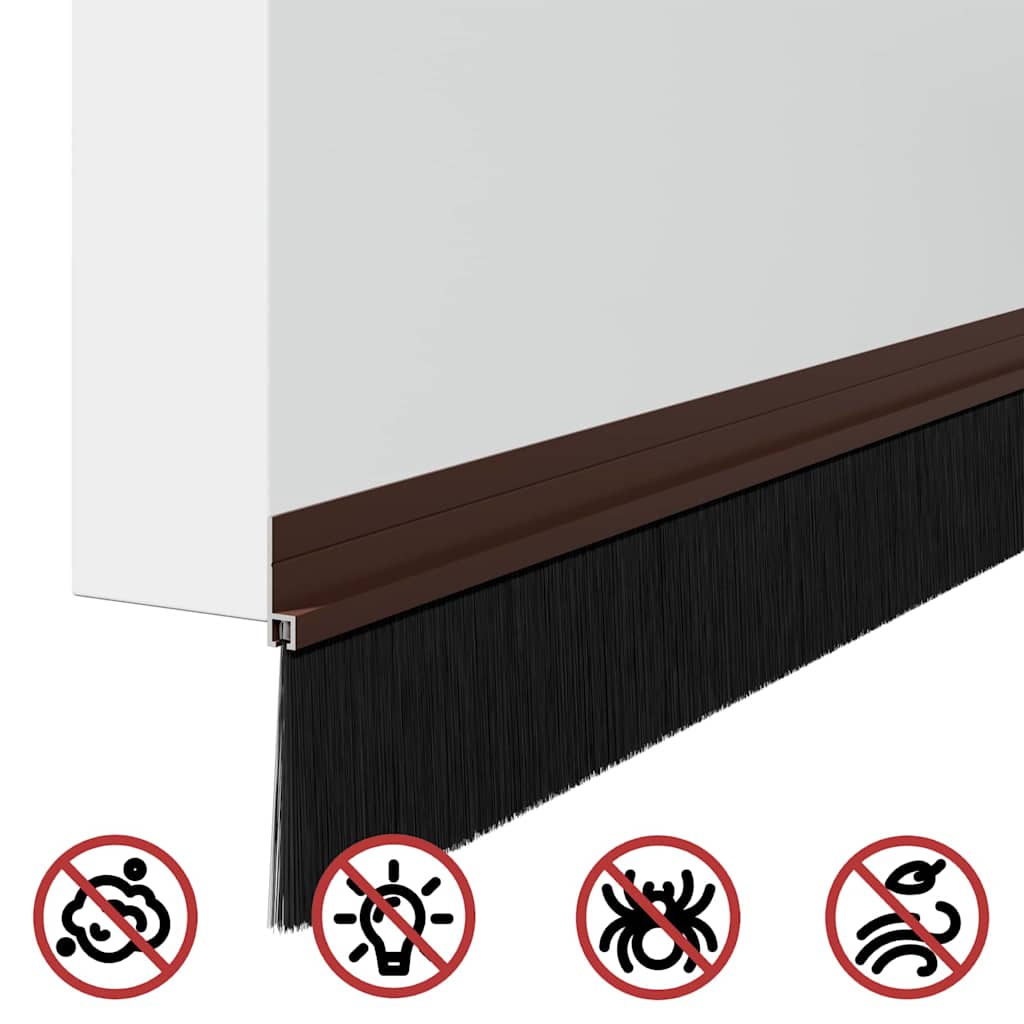 vidaXL Αυτοκόλλητες σφραγίδες πόρτας 12 pcs Καφέ 100 cm