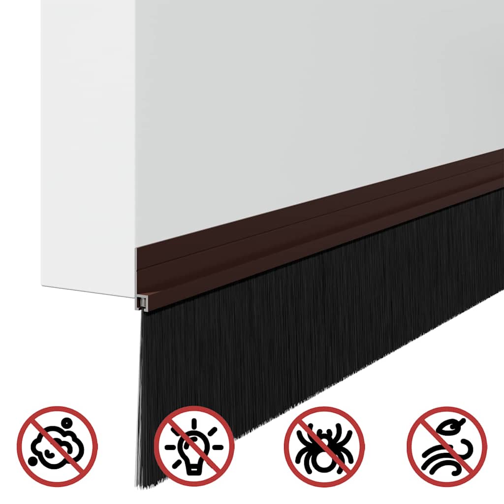 vidaXL Αυτοκόλλητες σφραγίδες πόρτας 12 pcs Καφέ 100 cm