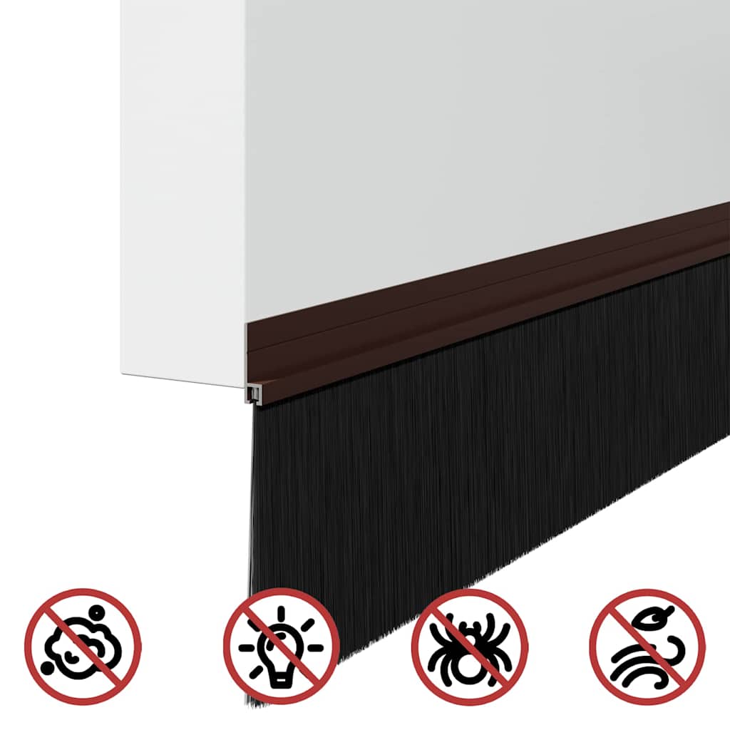 vidaXL Αυτοκόλλητες σφραγίδες πόρτας 12 pcs Καφέ 100 cm