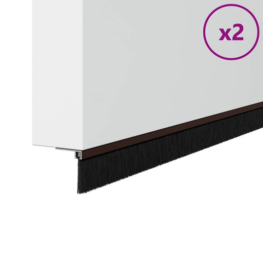 vidaXL Αυτοκόλλητες σφραγίδες πόρτας 2 pcs Καφέ 100 cm