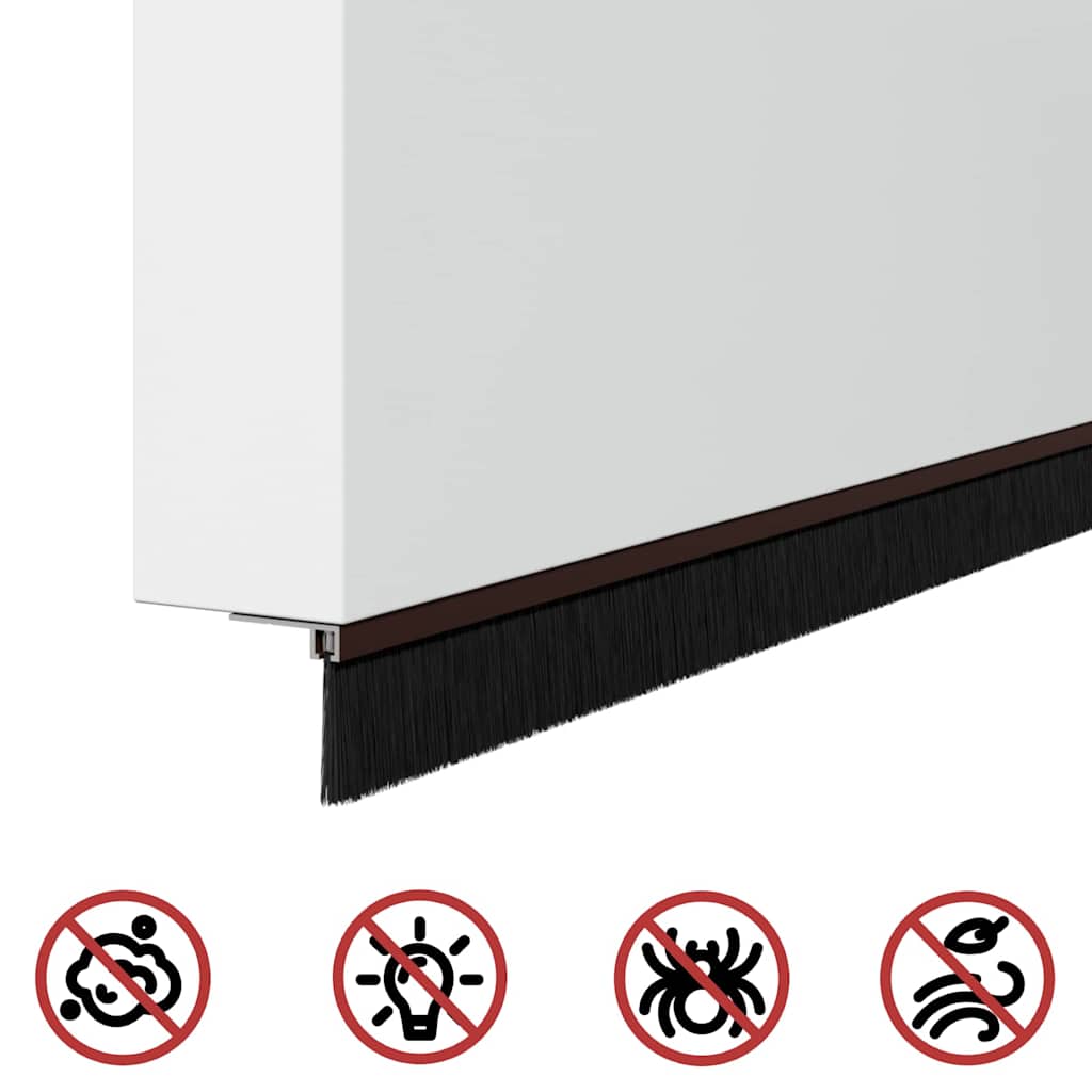 vidaXL Αυτοκόλλητες σφραγίδες πόρτας 12 pcs Καφέ 100 cm