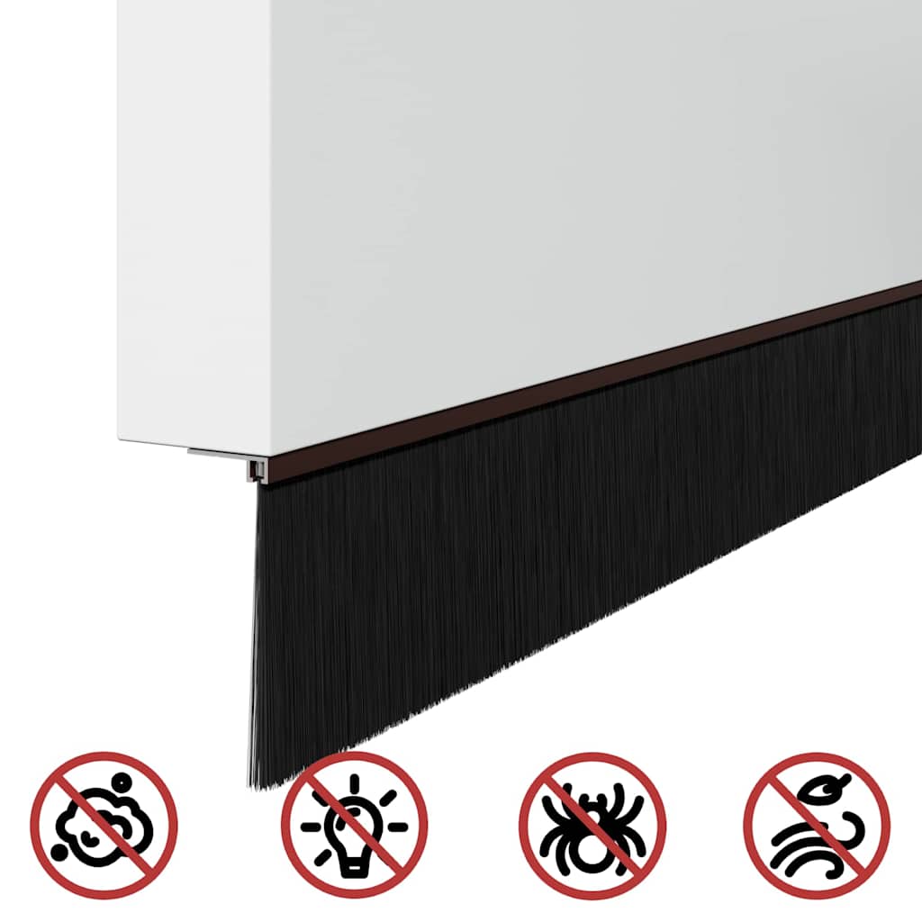 vidaXL Αυτοκόλλητες σφραγίδες πόρτας 12 pcs Καφέ 100 cm