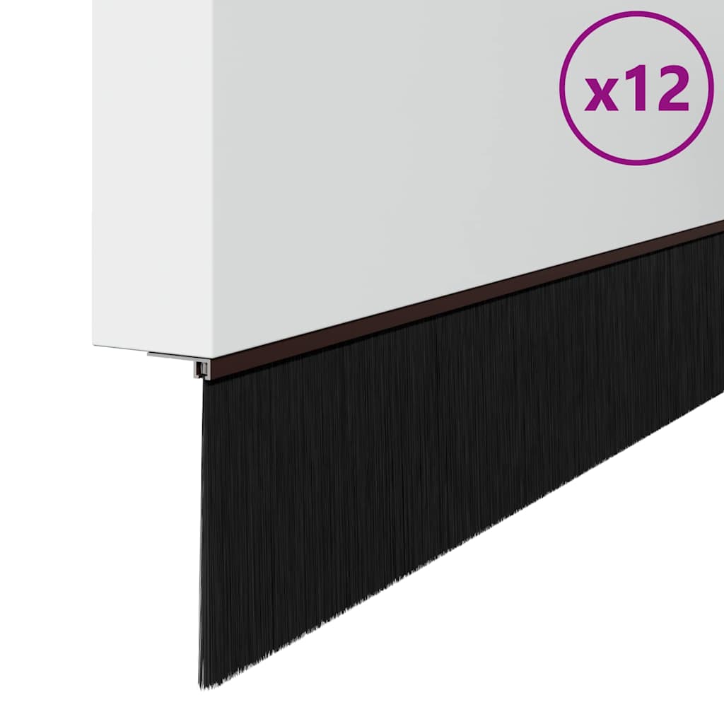 vidaXL Αυτοκόλλητες σφραγίδες πόρτας 12 pcs Καφέ 100 cm