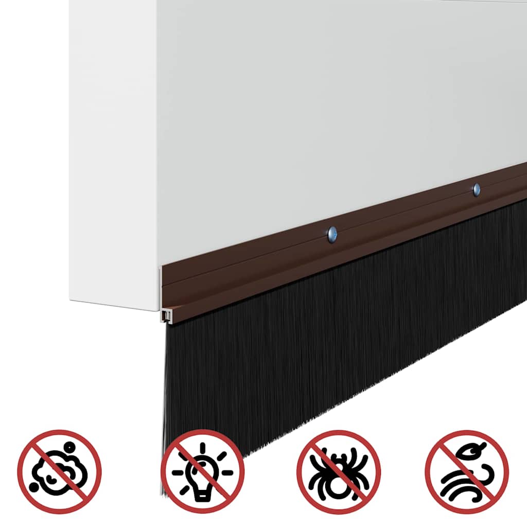 vidaXL Σφραγίδες πόρτας με βούρτσες που προσαρτώνται 2 pcs Καφέ 100 cm