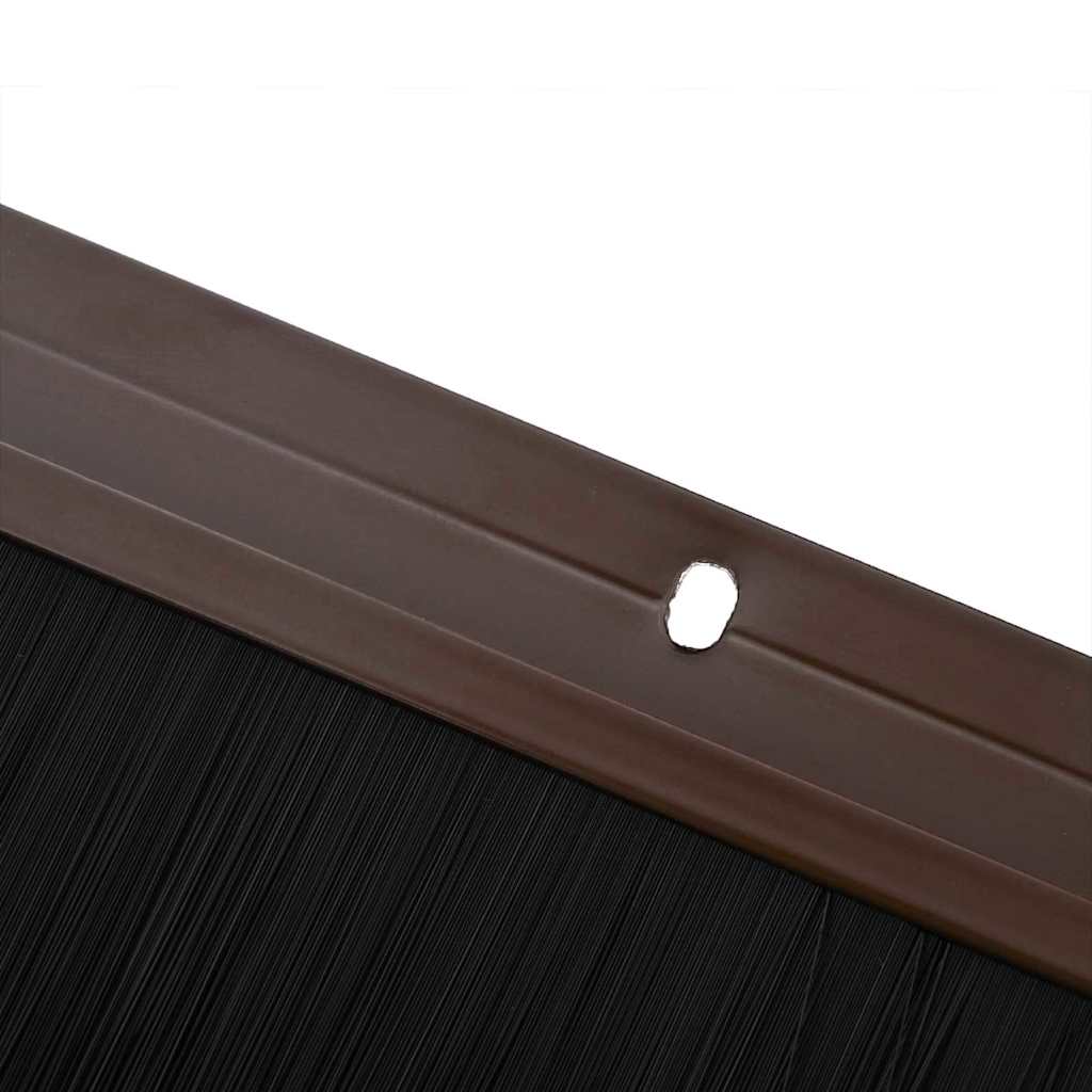 vidaXL Σφραγίδες πόρτας με βούρτσες που προσαρτώνται 6 pcs Καφέ 100 cm