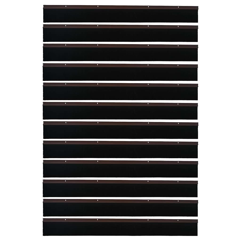 vidaXL Σφραγίδες πόρτας με βούρτσες που προσαρτώνται 12 pcs Καφέ