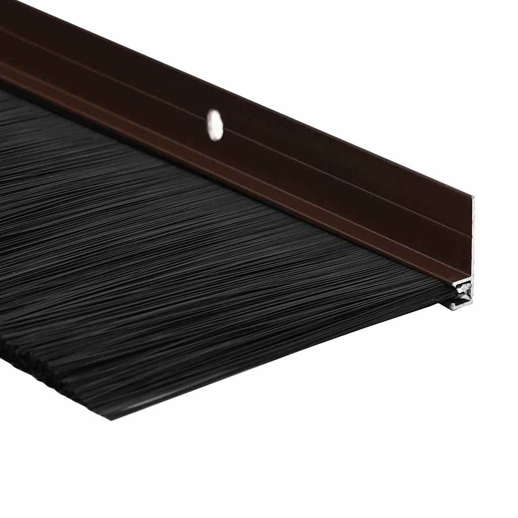 vidaXL Σφραγίδες πόρτας με βούρτσες που προσαρτώνται 6 pcs Καφέ 100 cm