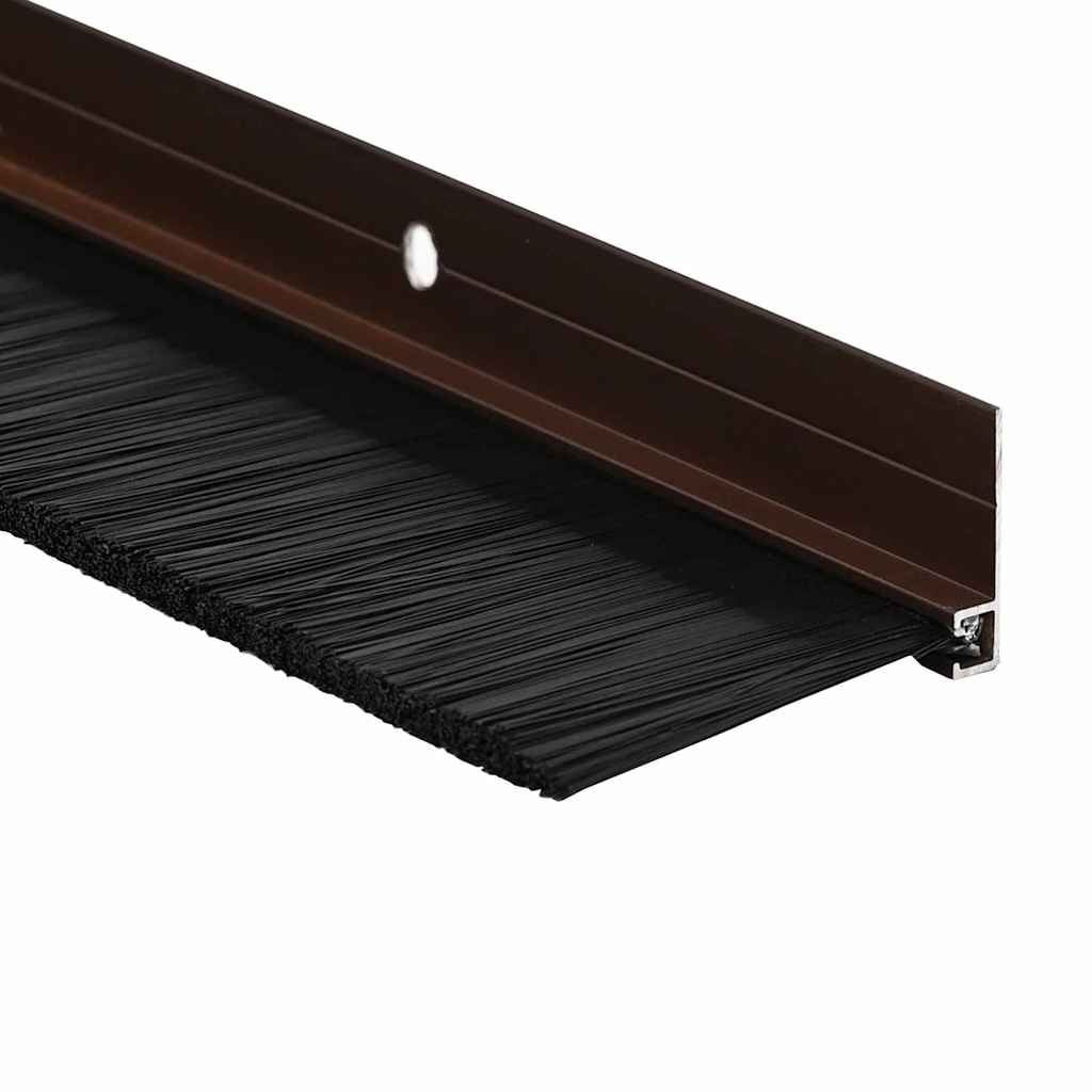 vidaXL Σφραγίδες πόρτας με βούρτσες που προσαρτώνται 12 pcs Καφέ