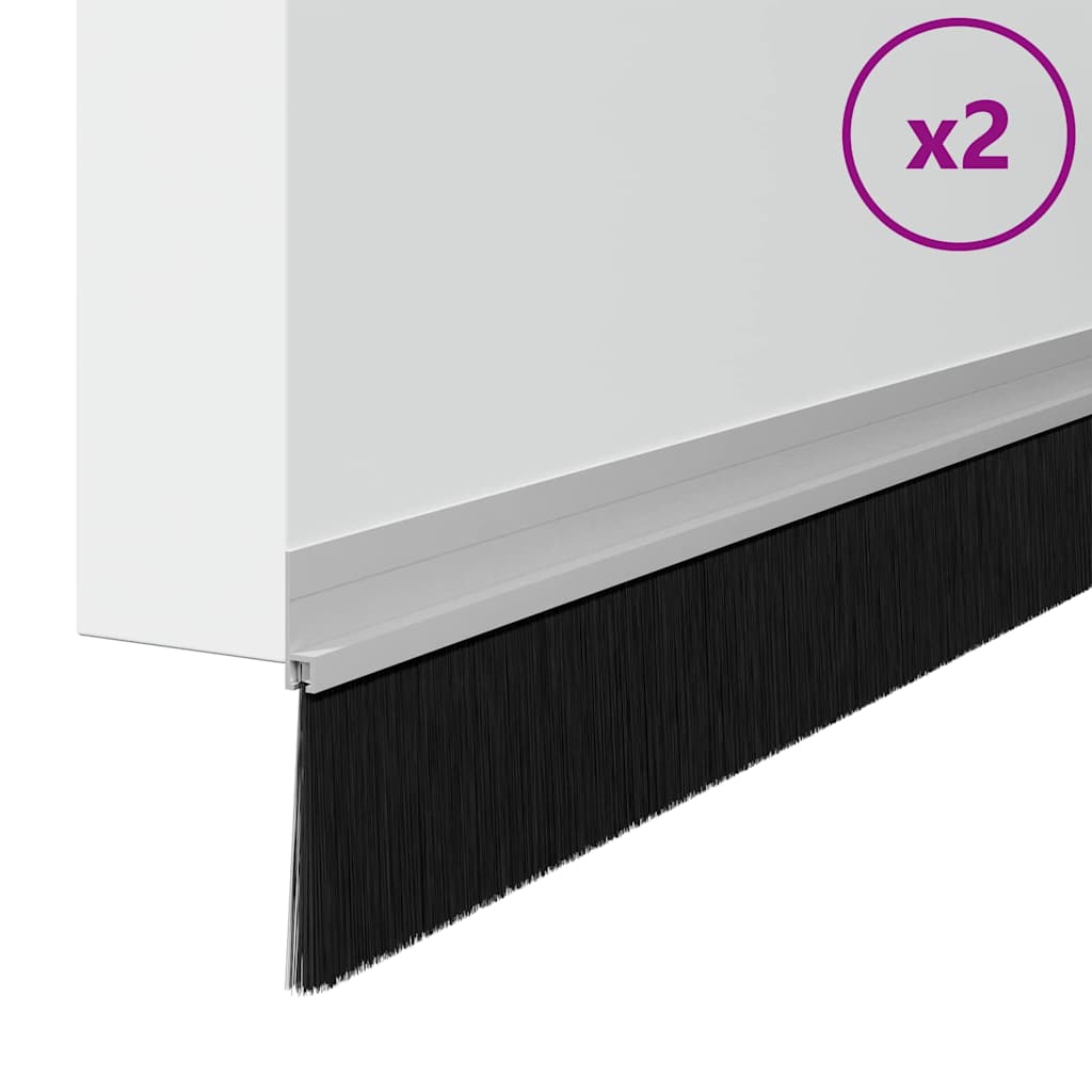 vidaXL Αυτοκόλλητες σφραγίδες πόρτας 2 pcs Ασημί 100 cm