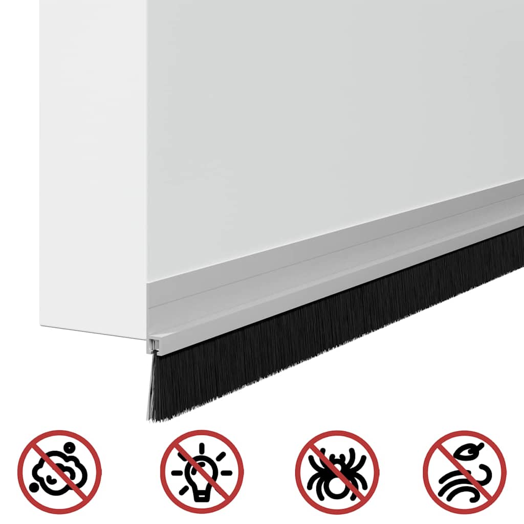 vidaXL Αυτοκόλλητες σφραγίδες πόρτας 6 pcs Ασημί 100 cm