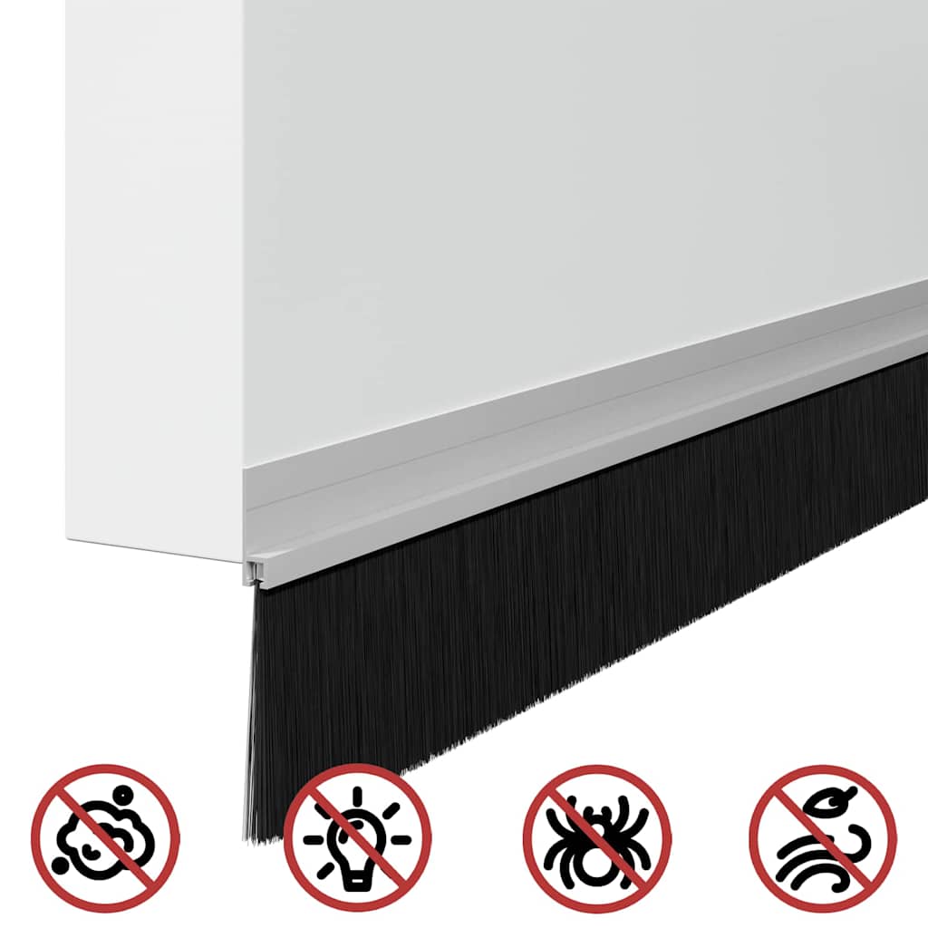 vidaXL Αυτοκόλλητες σφραγίδες πόρτας 6 pcs Ασημί 100 cm