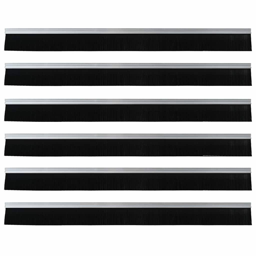 vidaXL Αυτοκόλλητες σφραγίδες πόρτας 6 pcs Ασημί 100 cm