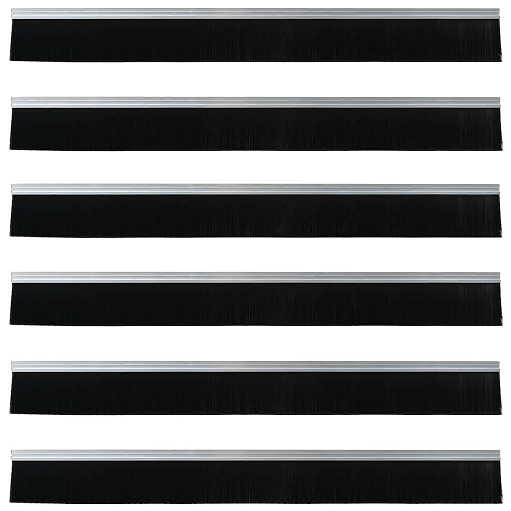 vidaXL Αυτοκόλλητες σφραγίδες πόρτας 6 pcs Ασημί 100 cm