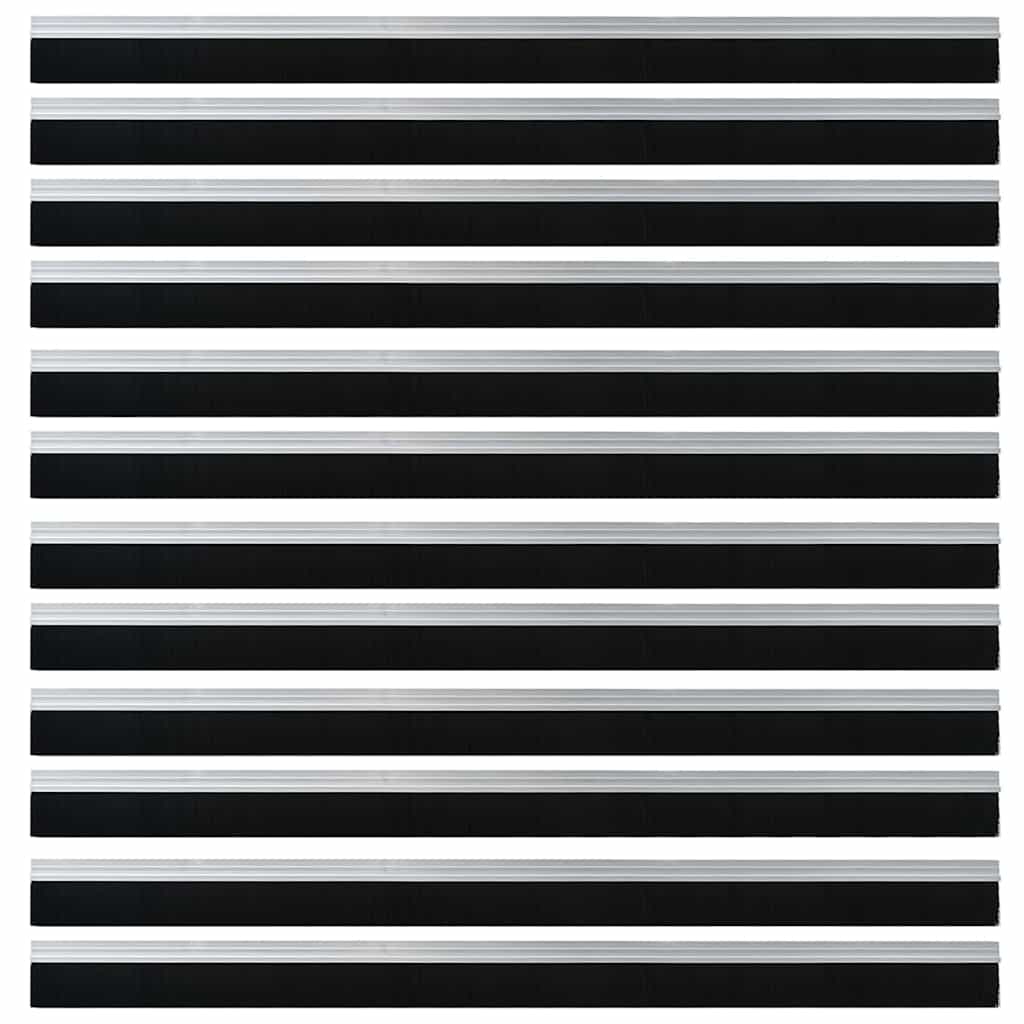 vidaXL Αυτοκόλλητες σφραγίδες πόρτας 12 pcs Ασημί 100 cm