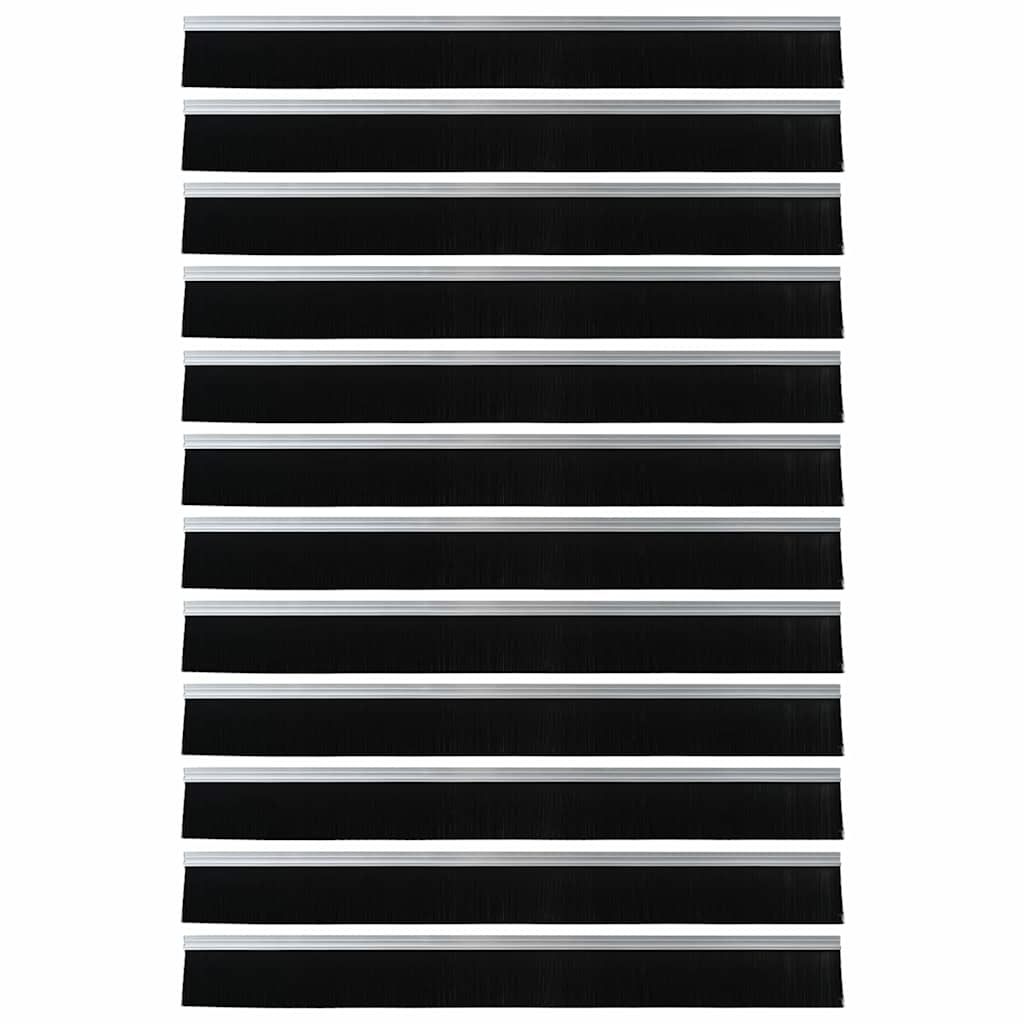 vidaXL Αυτοκόλλητες σφραγίδες πόρτας 12 pcs Ασημί 100 cm