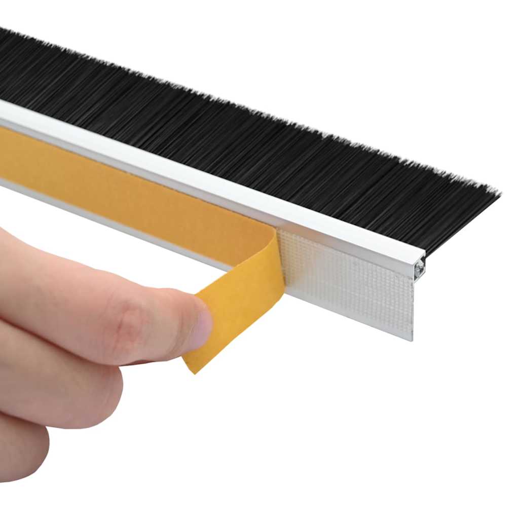 vidaXL Αυτοκόλλητες σφραγίδες πόρτας 2 pcs Ασημί 100 cm