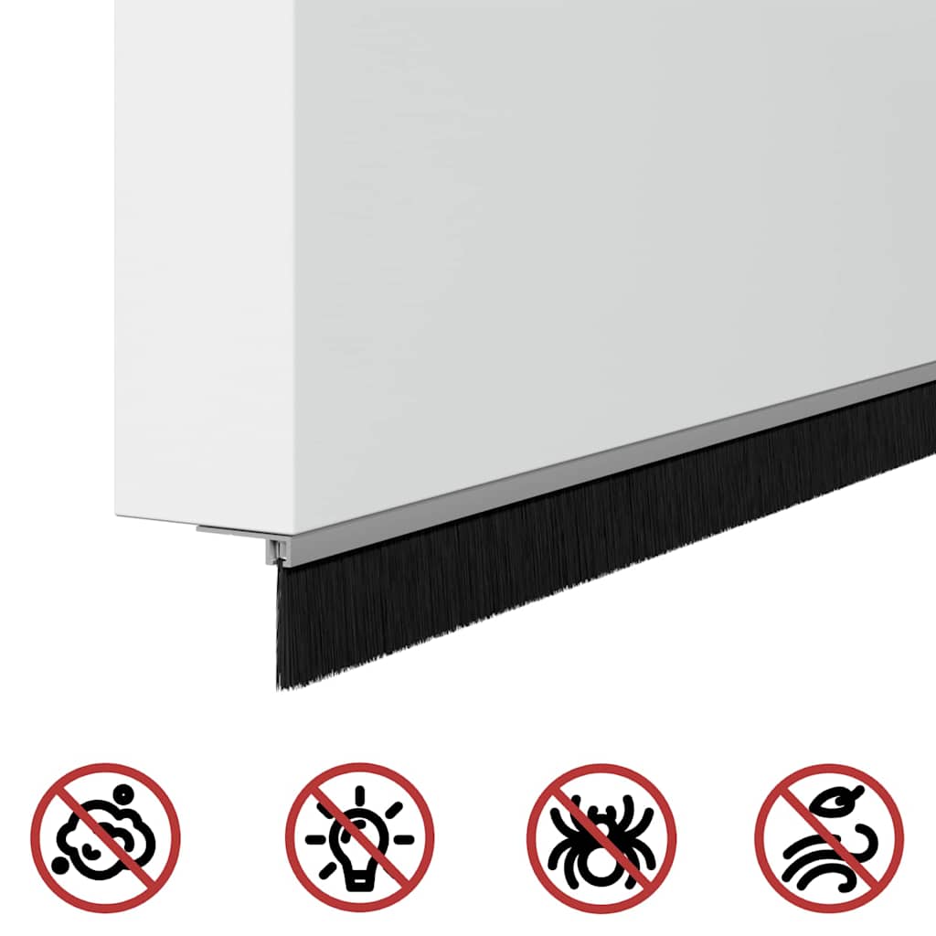 vidaXL Αυτοκόλλητες σφραγίδες πόρτας 2 pcs Ασημί 100 cm