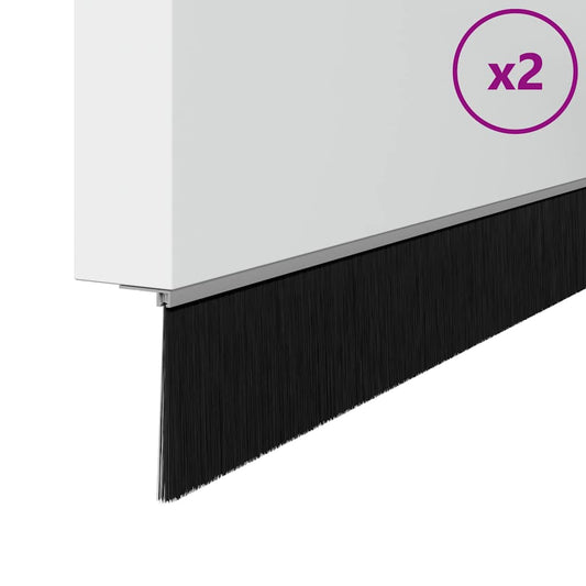 vidaXL Αυτοκόλλητες σφραγίδες πόρτας 2 pcs Ασημί 100 cm