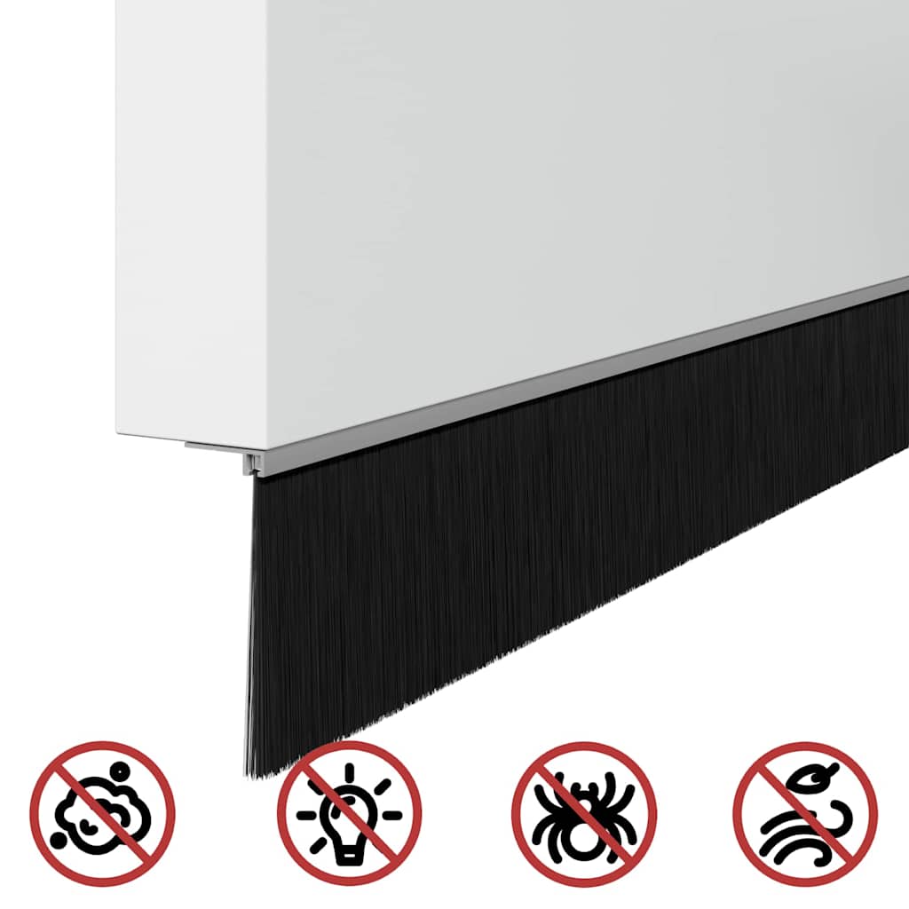 vidaXL Αυτοκόλλητες σφραγίδες πόρτας 2 pcs Ασημί 100 cm