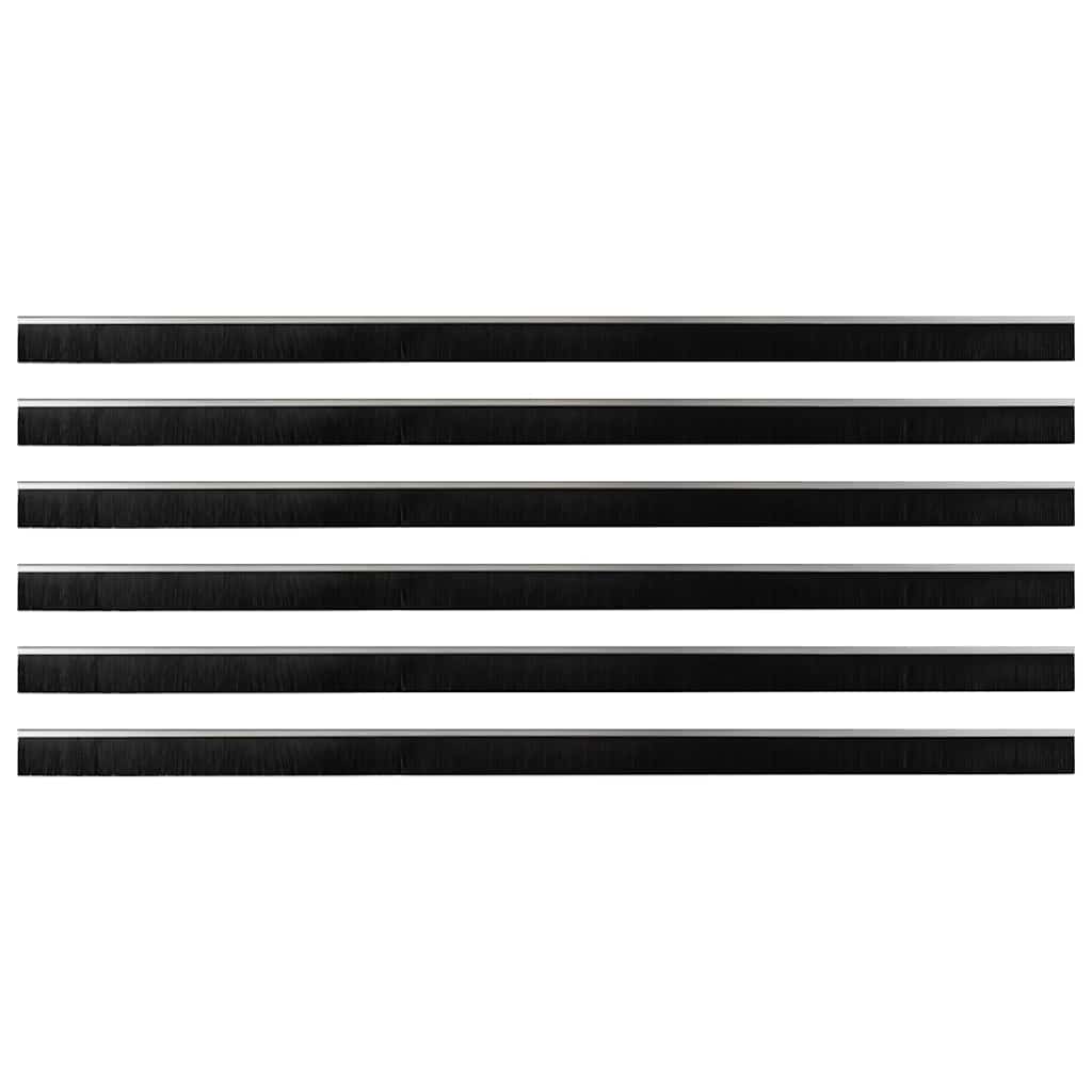 vidaXL Αυτοκόλλητες σφραγίδες πόρτας 6 pcs Ασημί 100 cm