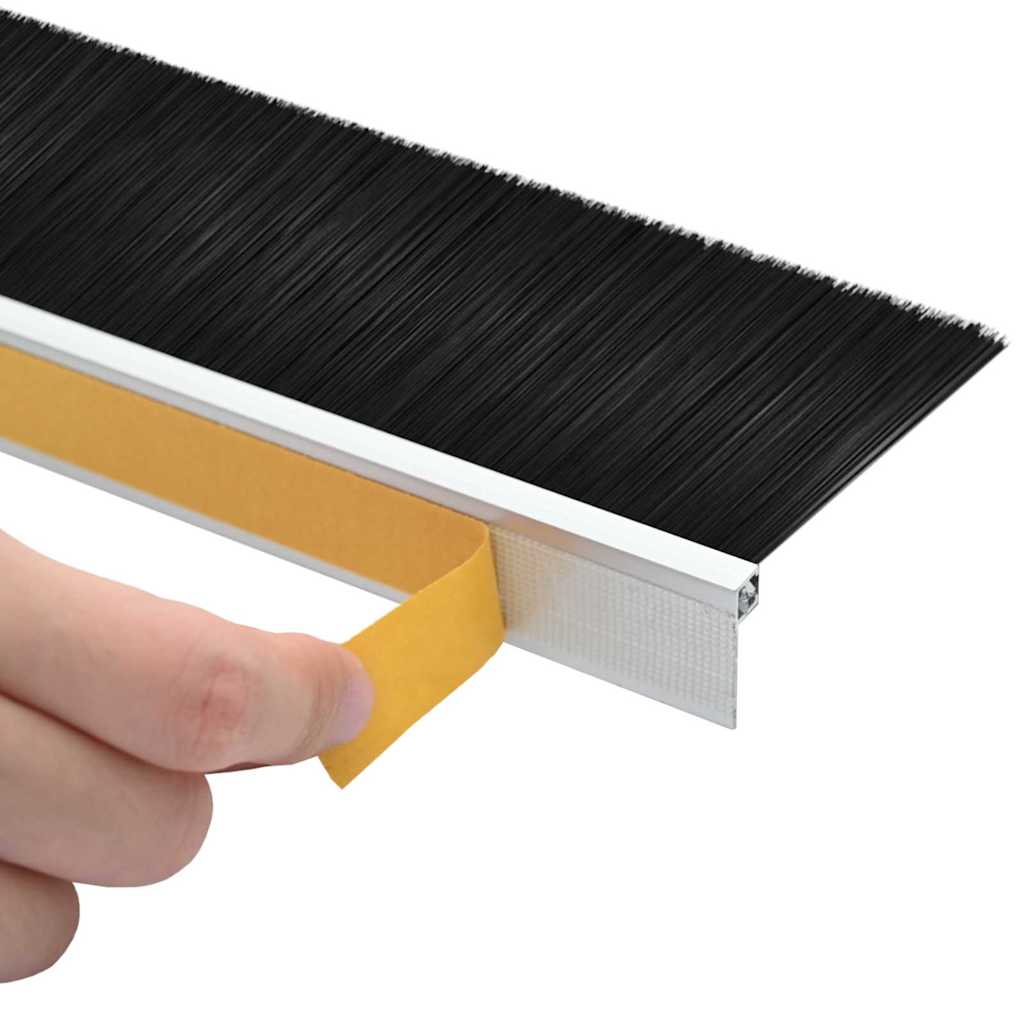 vidaXL Αυτοκόλλητες σφραγίδες πόρτας 6 pcs Ασημί 100 cm