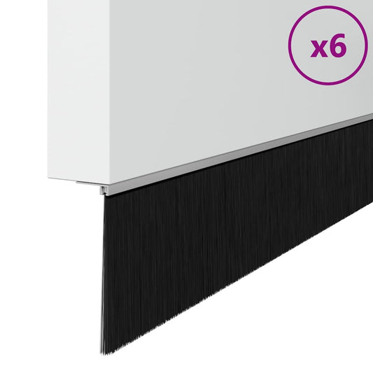 vidaXL Αυτοκόλλητες σφραγίδες πόρτας 6 pcs Ασημί 100 cm