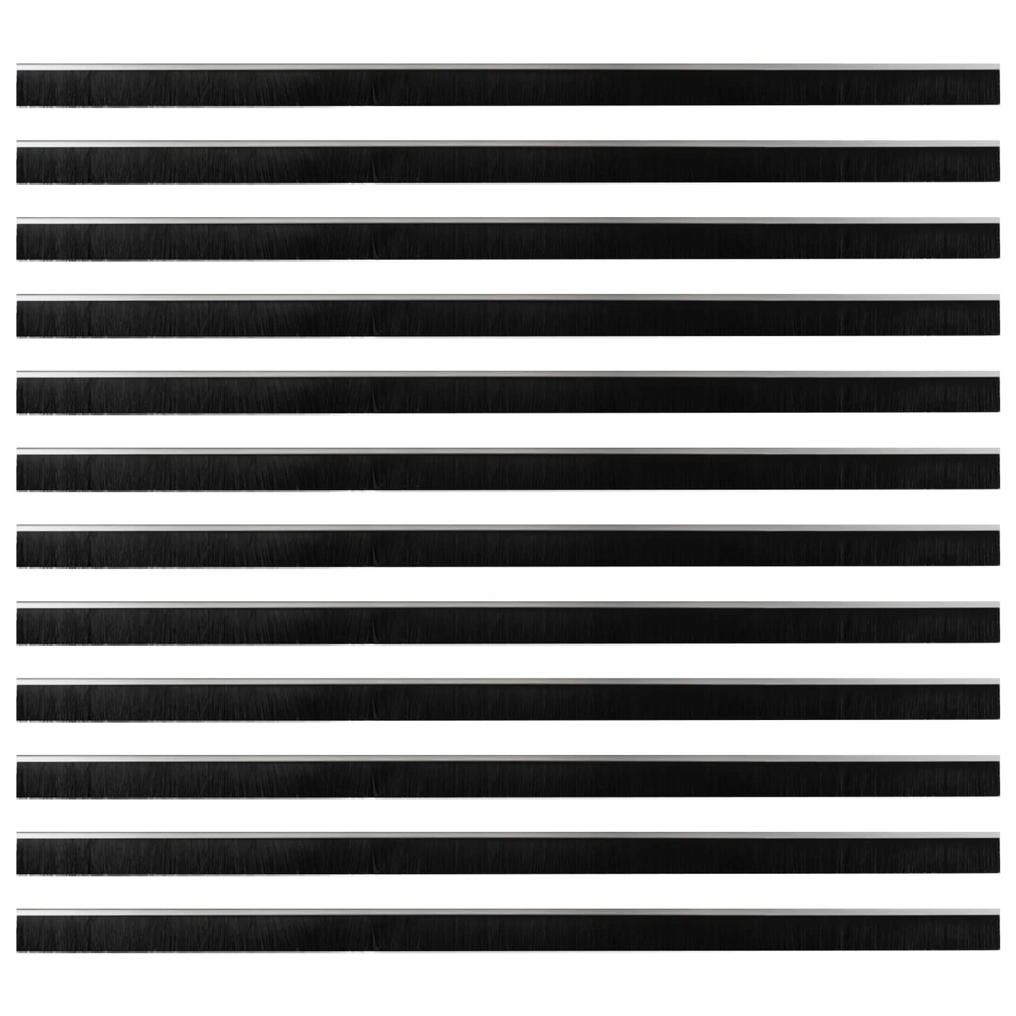 vidaXL Αυτοκόλλητες σφραγίδες πόρτας 12 pcs Ασημί 100 cm