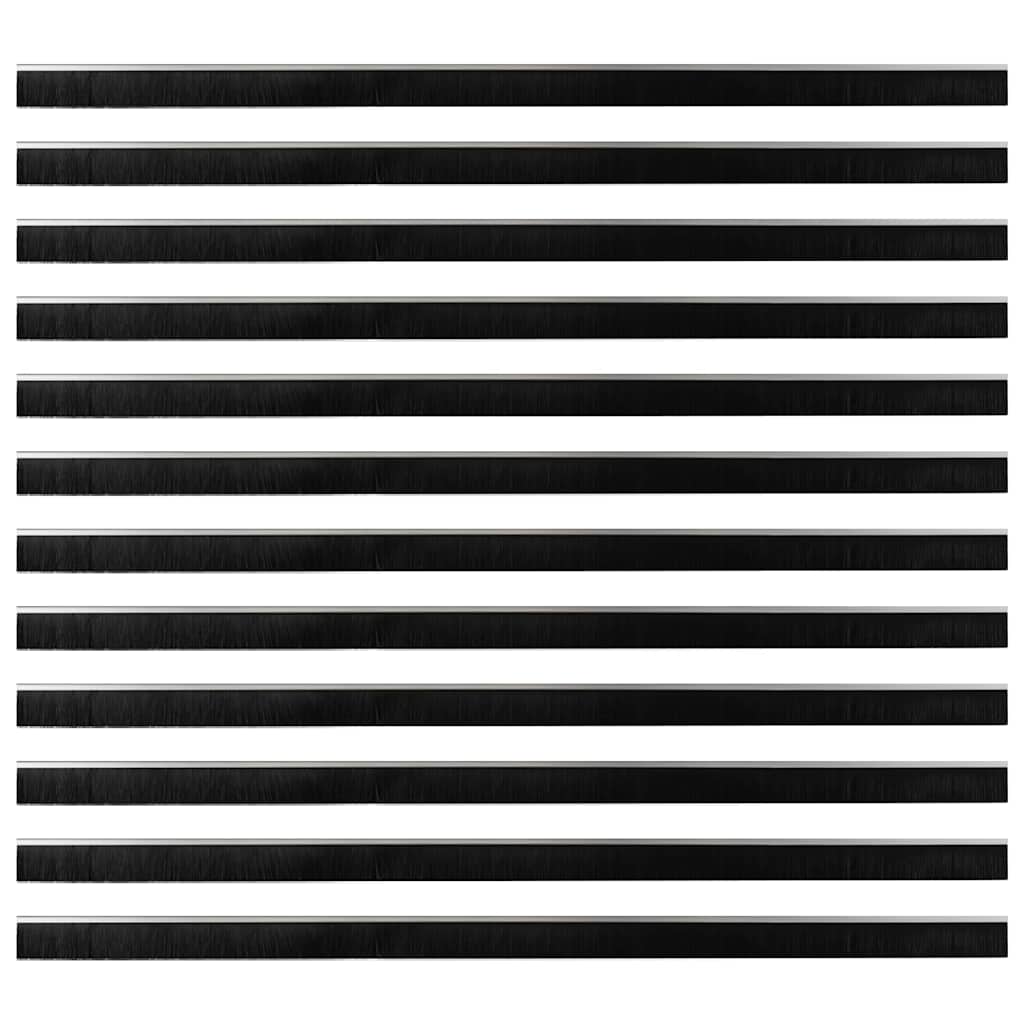 vidaXL Αυτοκόλλητες σφραγίδες πόρτας 12 pcs Ασημί 100 cm