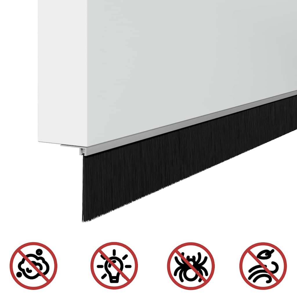 vidaXL Αυτοκόλλητες σφραγίδες πόρτας 12 pcs Ασημί 100 cm