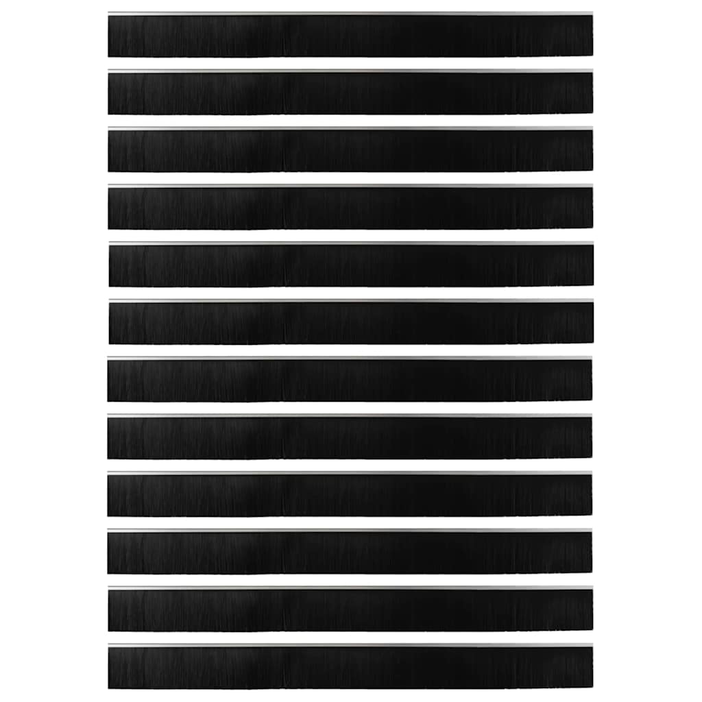 vidaXL Αυτοκόλλητες σφραγίδες πόρτας 12 pcs Ασημί 100 cm