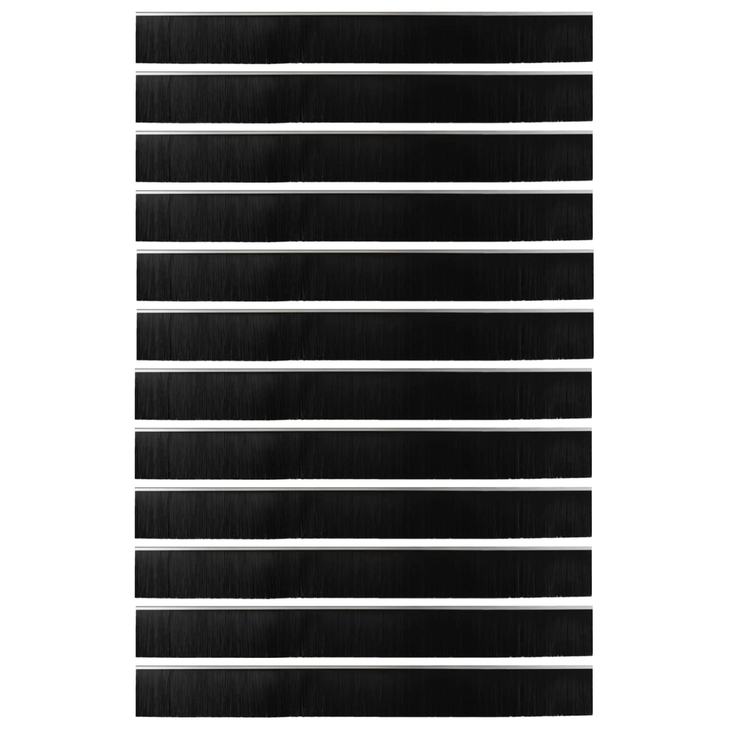 vidaXL Αυτοκόλλητες σφραγίδες πόρτας 12 pcs Ασημί 100 cm