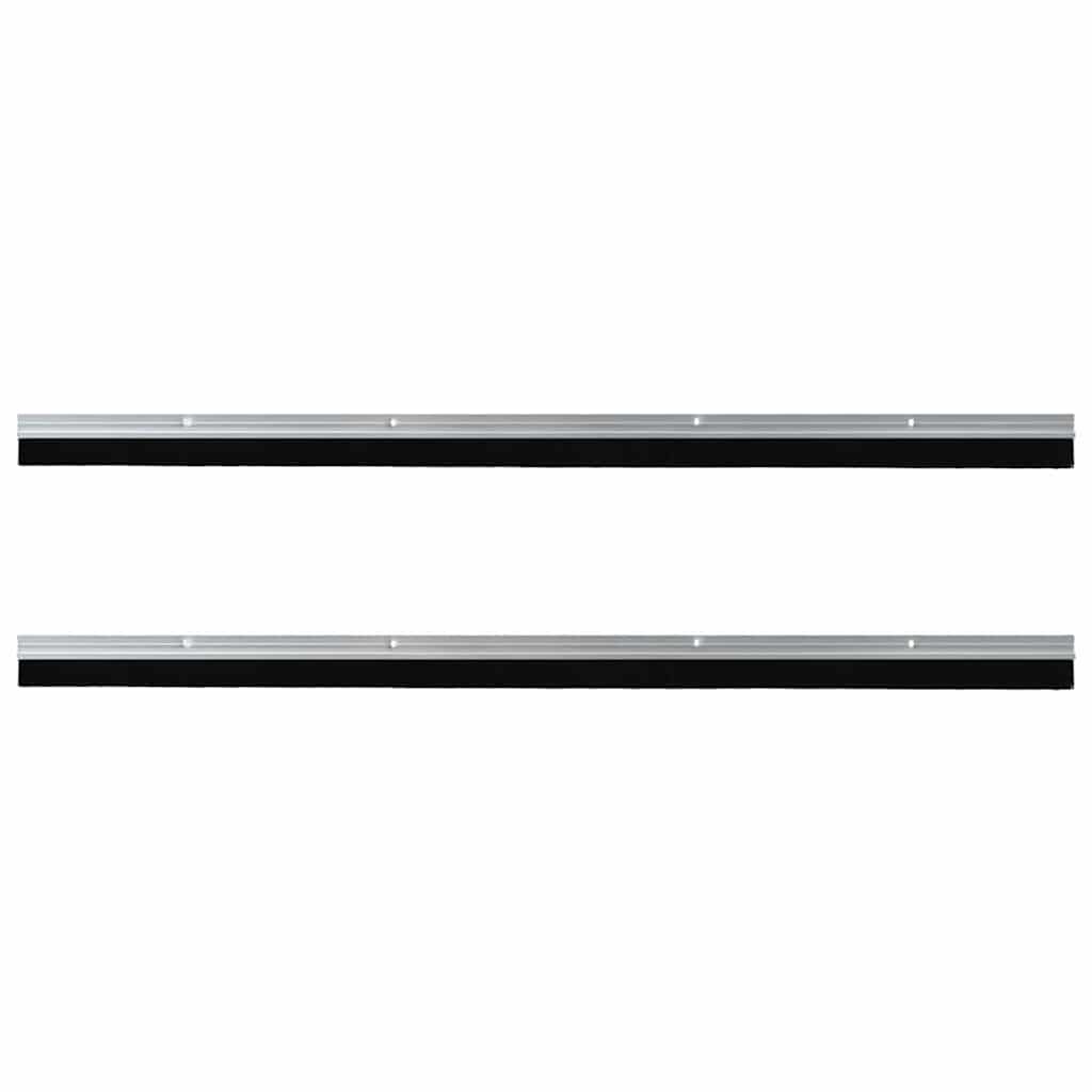 vidaXL Σφραγίδες πόρτας με βούρτσες που προσαρτώνται 2 pcs Ασημί