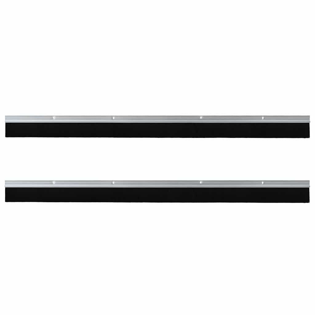 vidaXL Σφραγίδες πόρτας με βούρτσες που προσαρτώνται 2 pcs Ασημί