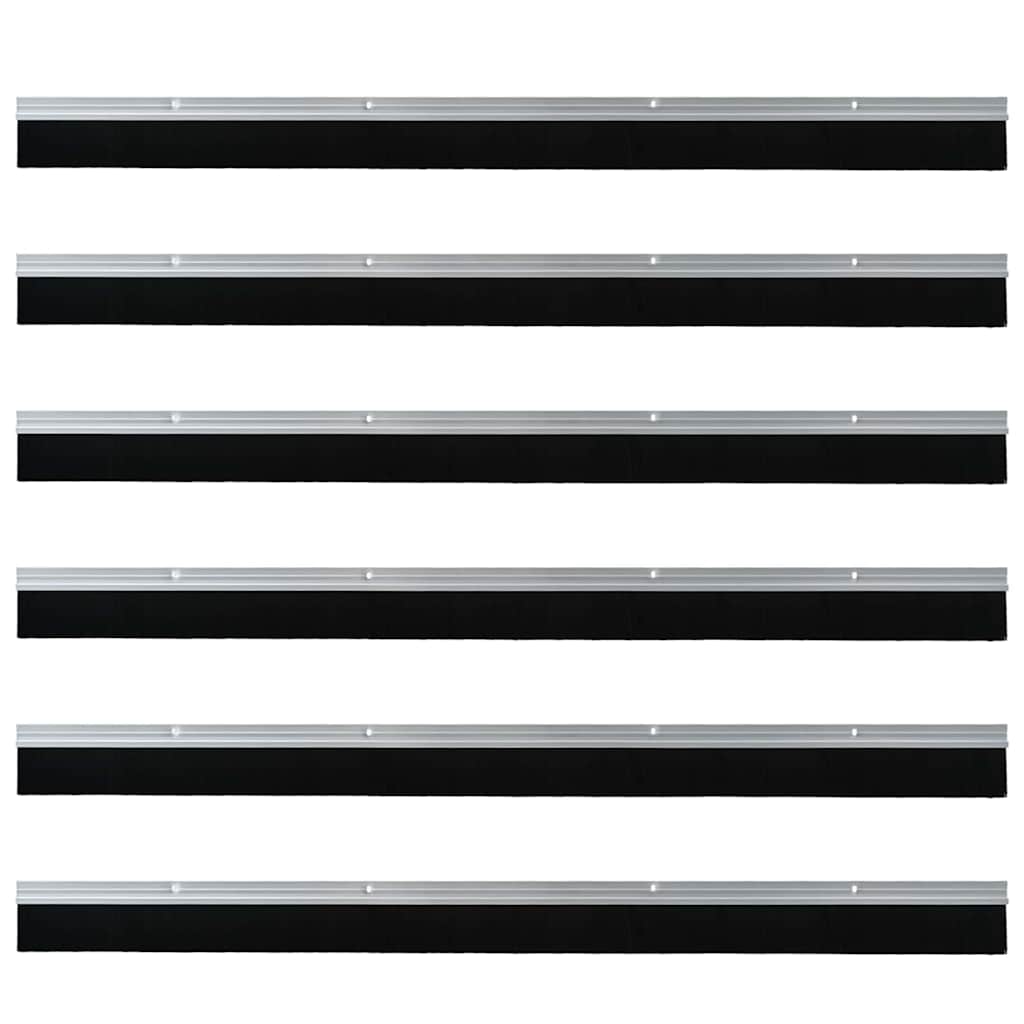 vidaXL Σφραγίδες πόρτας με βούρτσες που προσαρτώνται 6 pcs Ασημί