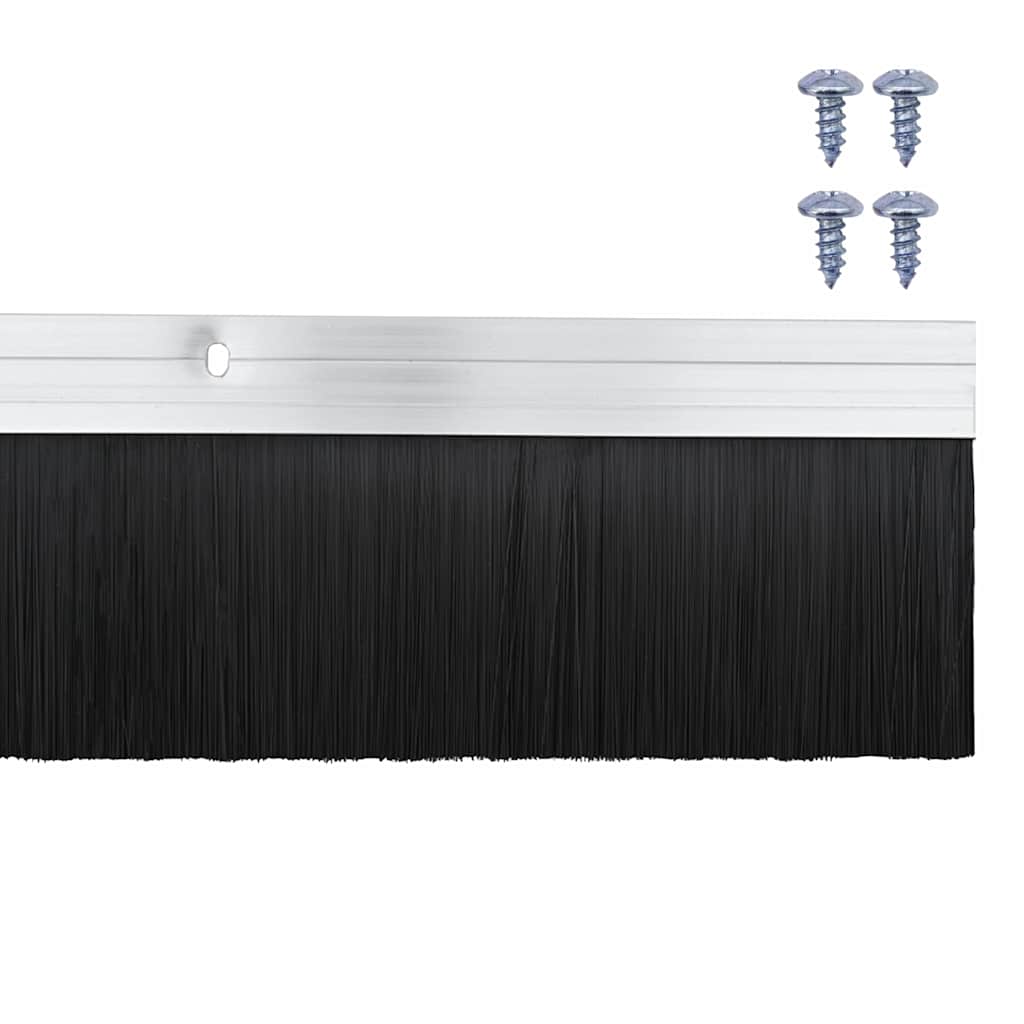 vidaXL Σφραγίδες πόρτας με βούρτσες που προσαρτώνται 6 pcs Ασημί