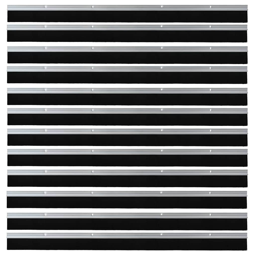 vidaXL Σφραγίδες πόρτας με βούρτσες που προσαρτώνται 12 pcs Ασημί