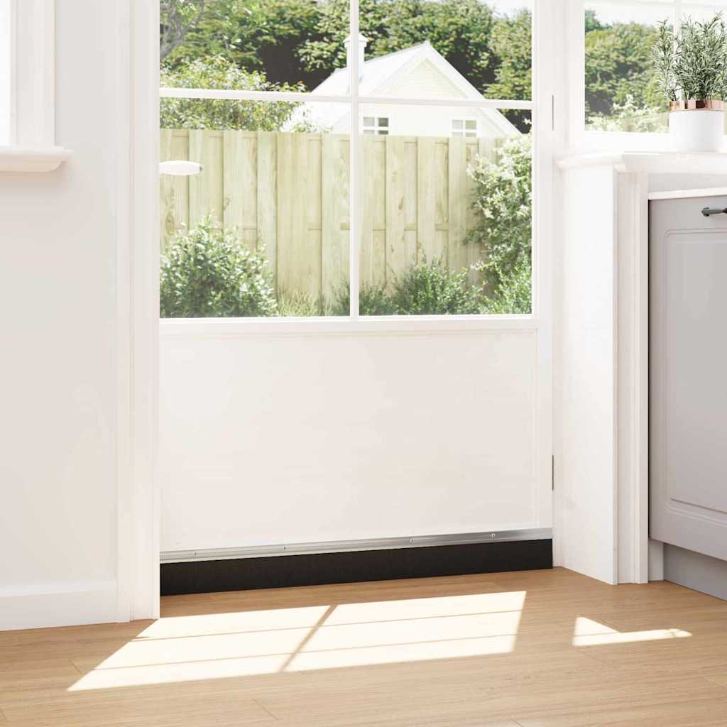 vidaXL Σφραγίδες πόρτας με βούρτσες που προσαρτώνται 12 pcs Ασημί