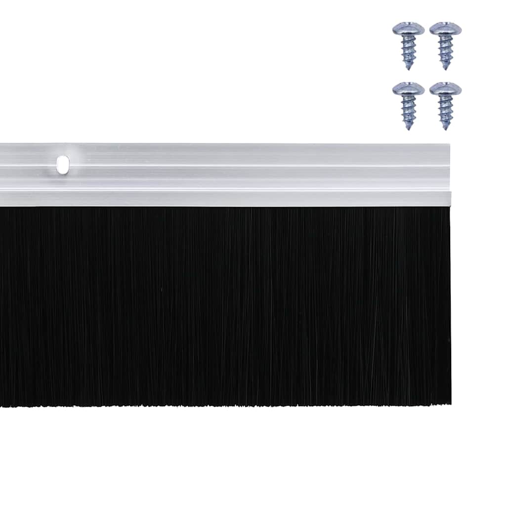 vidaXL Σφραγίδες πόρτας με βούρτσες που προσαρτώνται 12 pcs Ασημί