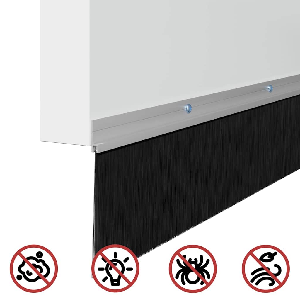 vidaXL Σφραγίδες πόρτας με βούρτσες που προσαρτώνται 12 pcs Ασημί