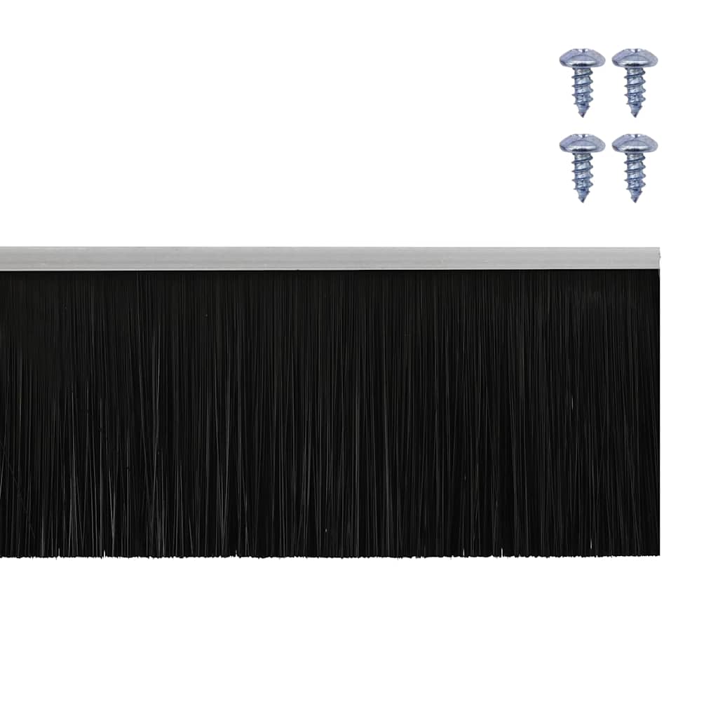 vidaXL Σφραγίδες πόρτας με βούρτσες που προσαρτώνται 6 pcs Ασημί