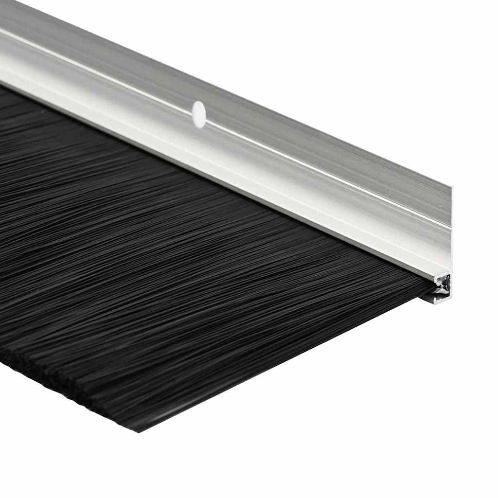 vidaXL Σφραγίδες πόρτας με βούρτσες που προσαρτώνται 12 pcs Ασημί