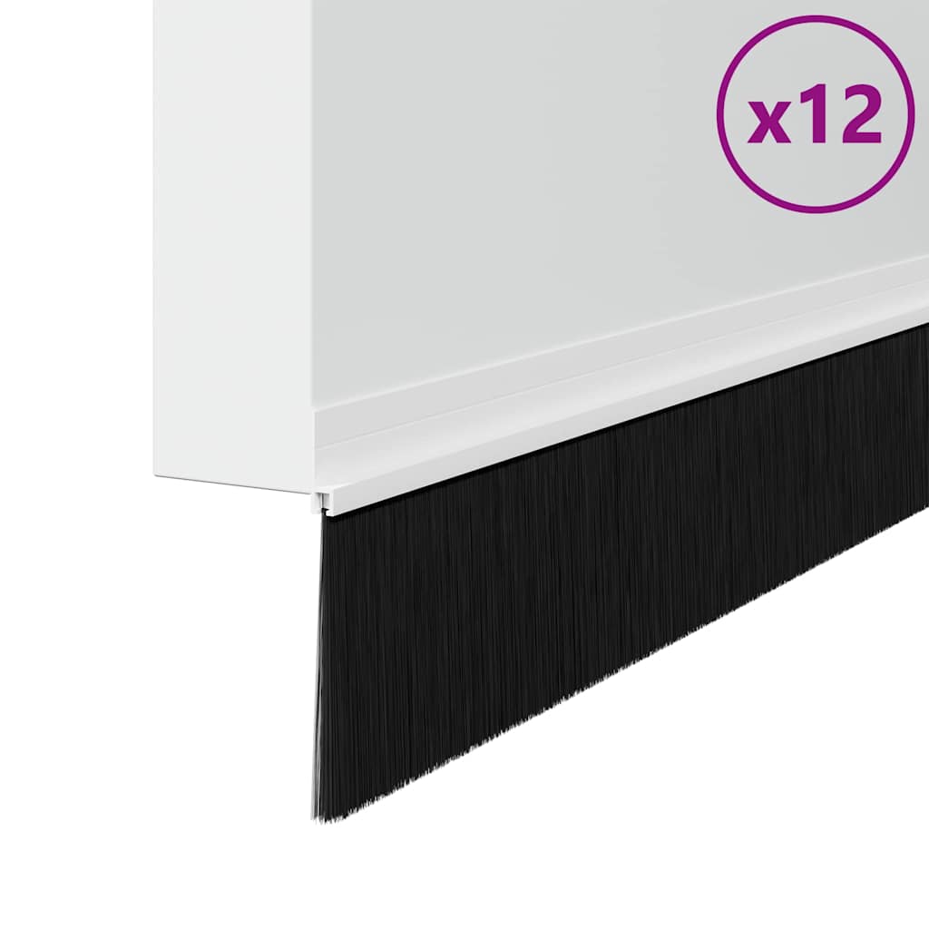 vidaXL Αυτοκόλλητες σφραγίδες πόρτας 12 pcs Λευκό 100 cm