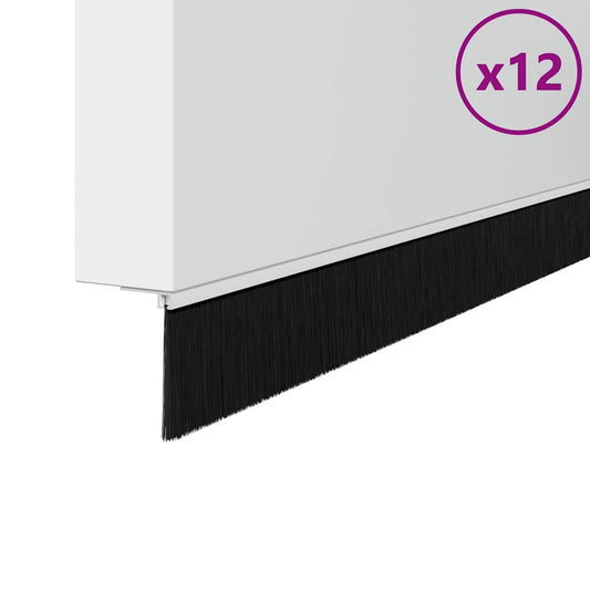 vidaXL Αυτοκόλλητες σφραγίδες πόρτας 12 pcs Λευκό 100 cm