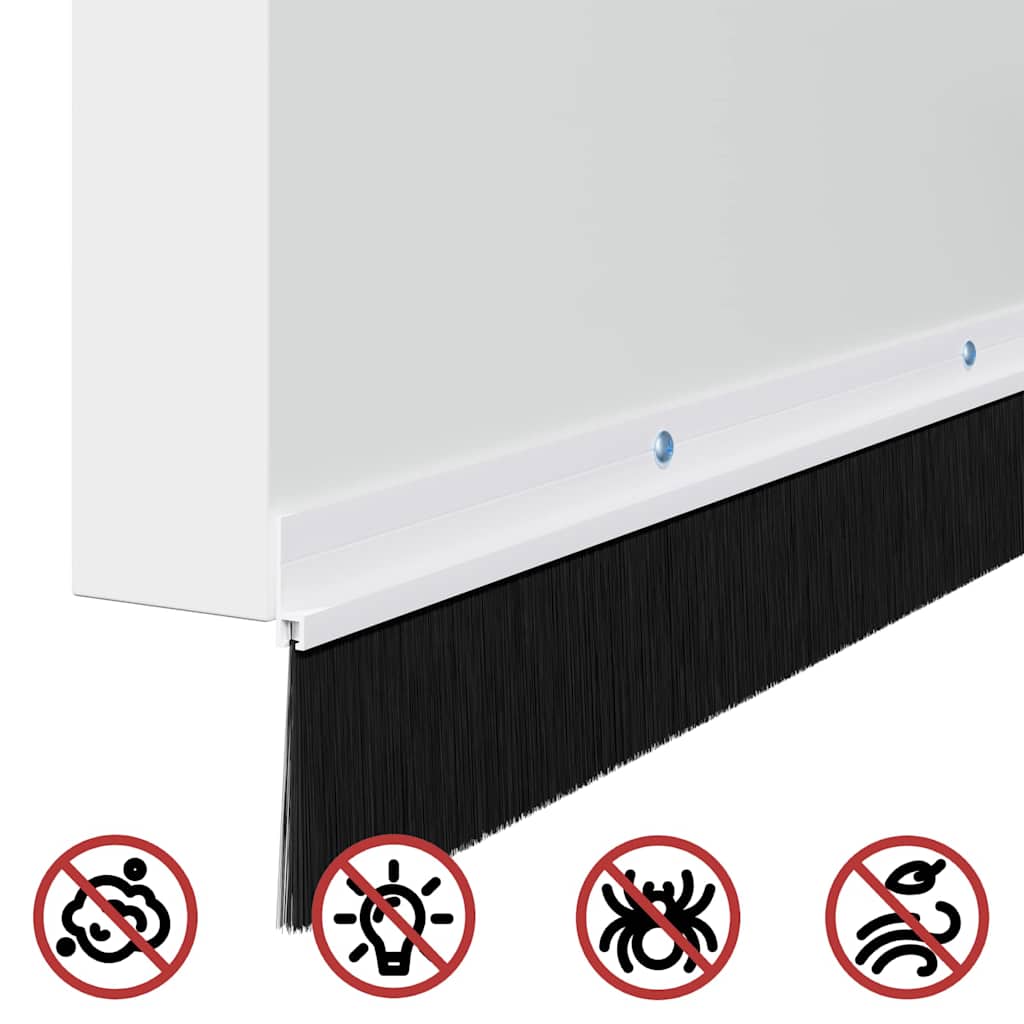 vidaXL Σφραγίδες πόρτας με βούρτσες που προσαρτώνται 2 pcs Λευκό