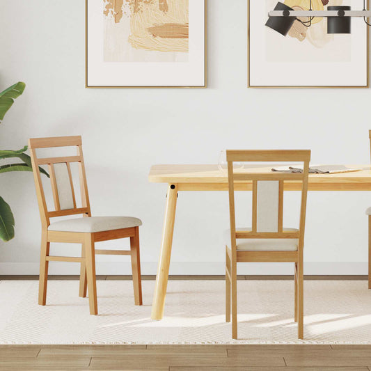 vidaXL Καρέκλα τραπεζαρίας 2 pcs Φυσικό και Ανοιχτό