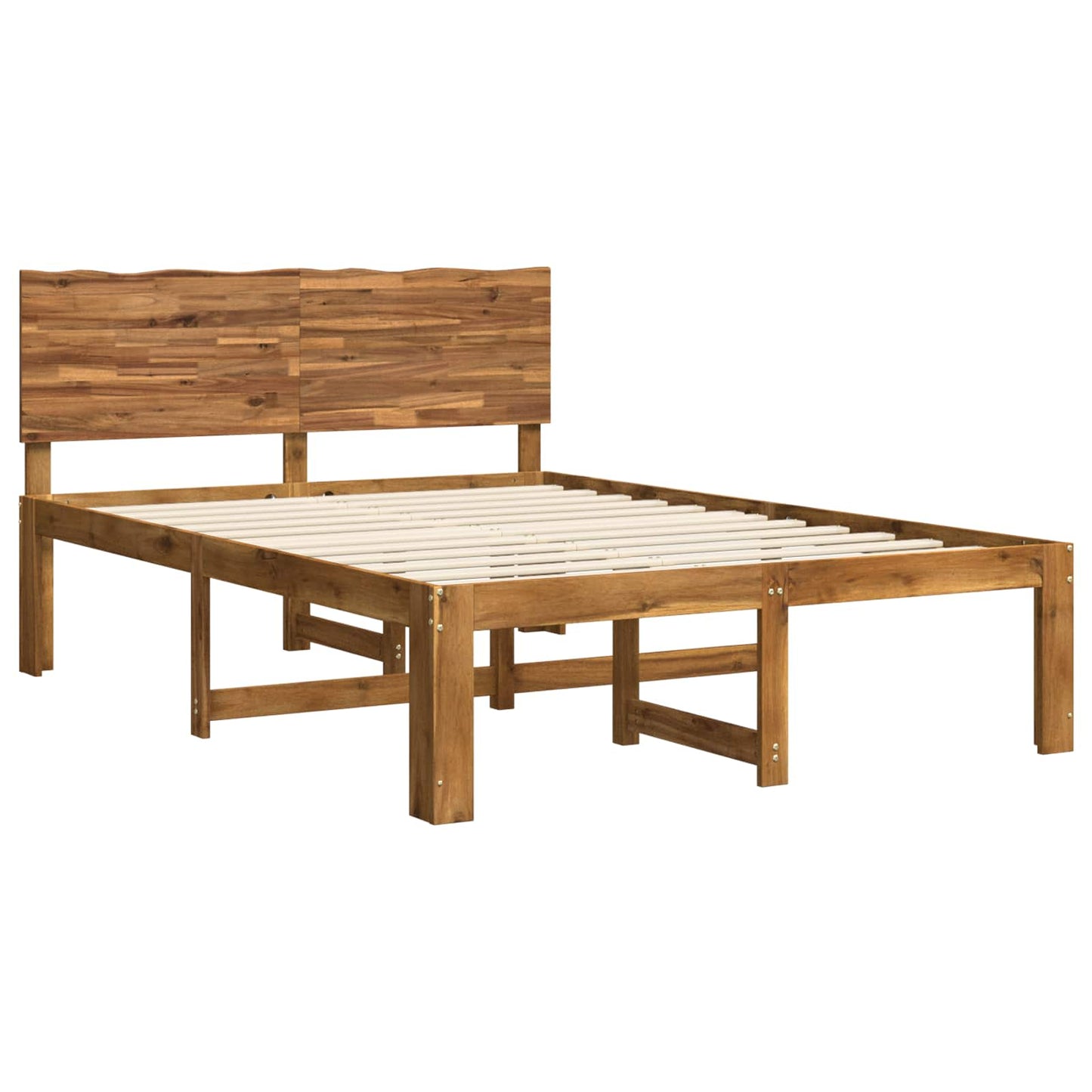 vidaXL Διπλό Κρεβάτι με Κεφαλάρι ROSTOCK Φυσικό 135 x 190 cm