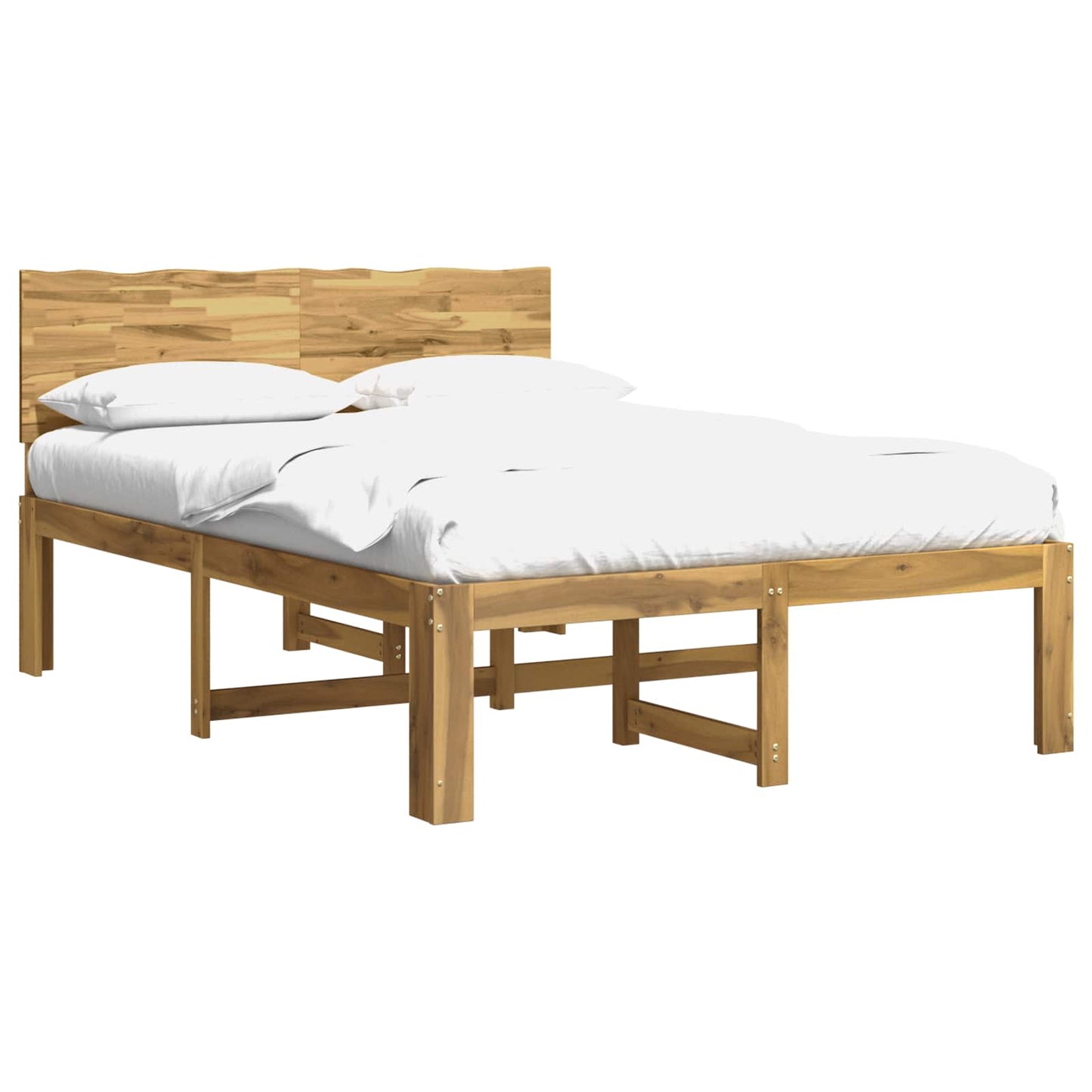 vidaXL Διπλό Κρεβάτι με Κεφαλάρι ROSTOCK Λευκό 135 x 190 cm